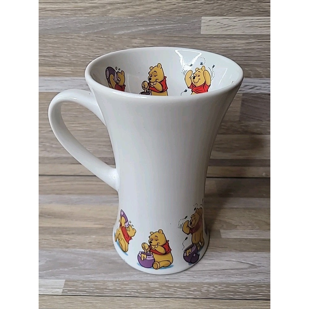 Disney Store Winnie the Pooh Tall Coffee Mug Cup 6" Tall‎ Honey Pot Bee's